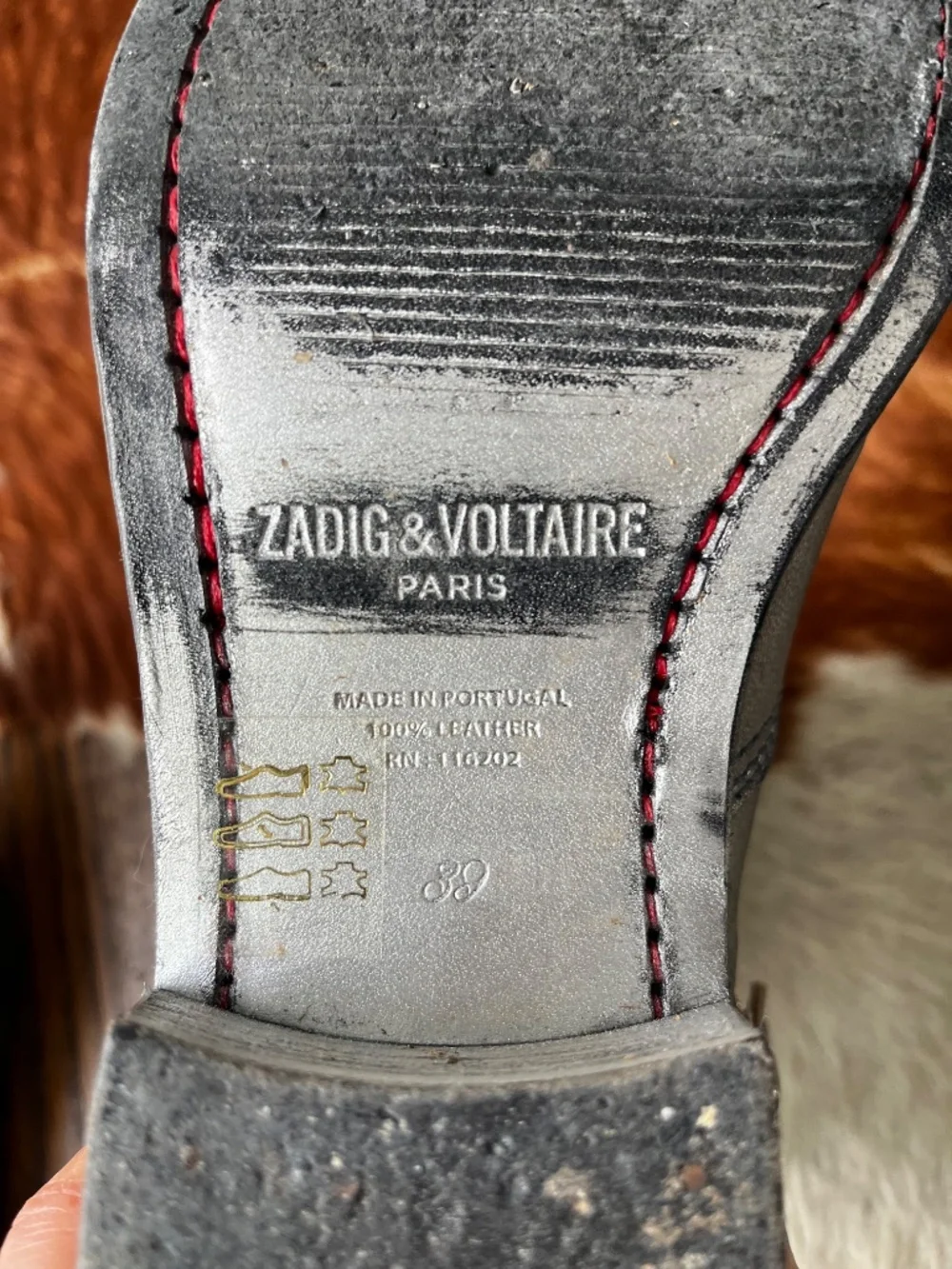 Zadig & Voltaire Paris western boots silver